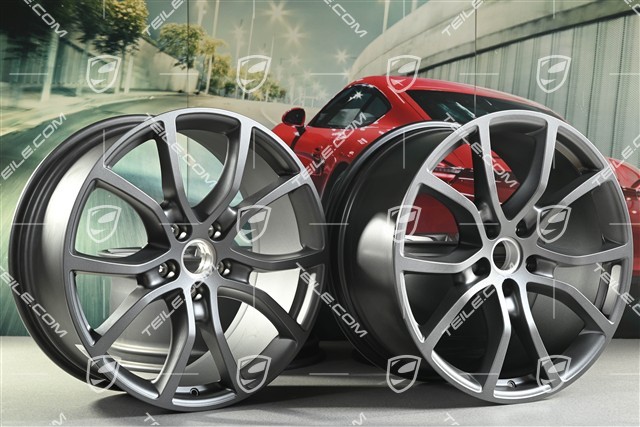 21" Felgensatz Exclusive Design, 9,5J x 21 ET46 + 11J x 21 ET58, vesuvgrau