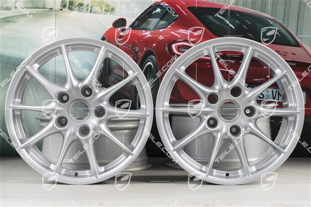 17" Komplet felg Carrera II mod. 2002, 7J x 17 ET50 + 9J x 17 ET55