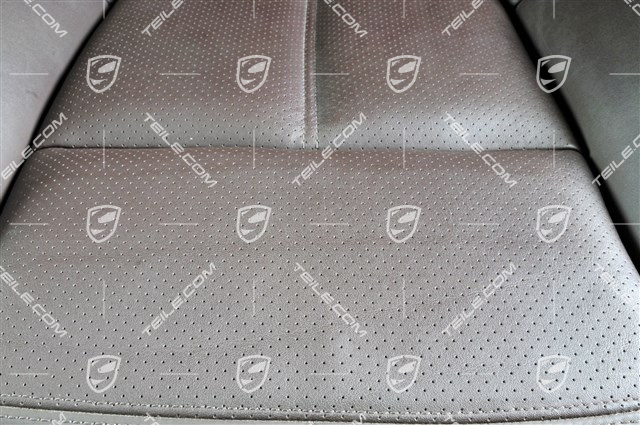 Seats, brown leather, with Porsche crest, el. adjustable, set (L+R)