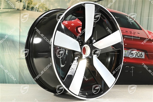 22" Felge Macan Sport, 11J x 22 ET47, schwarz glanzgedreht