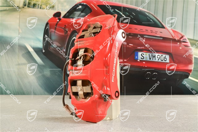 Brake calliper, red, L