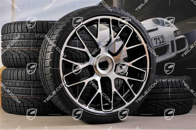 20" Turbo S central locking winter wheel set for Turbo S, wheels 8,5J x 20 ET51 + 11J x 20 ET59 + Pirelli Sottozero II winter wheels 245/35 R20+295/30 R20, TPMS