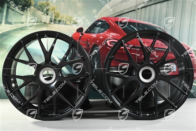 GT4 RS / Spyder RS 20" komplet felg Magnesium, 8,5J x 20 ET61 + 11J x 20 ET50, czarny satynowy