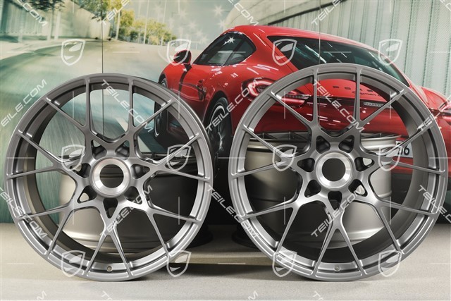 20"+21" GT3RS Felgen Satz, 10J x 20 ET45 + 13J x 21 ET31, in Darksilver