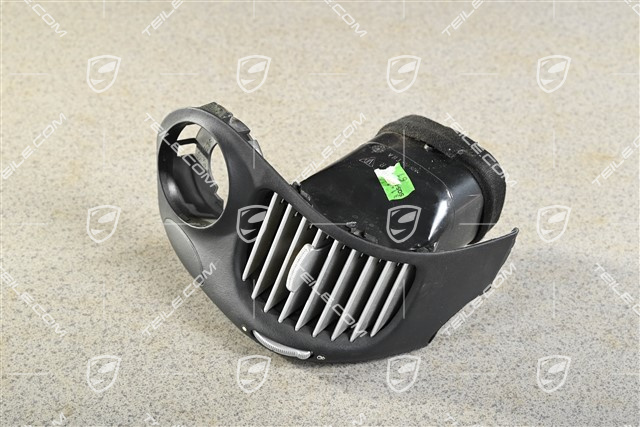 Dashboard side vent / defroster trim / cover, Leather Metropole Blue, R