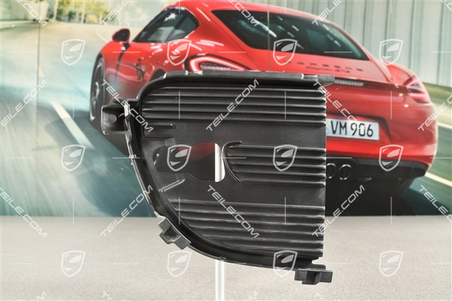 C4, Air inlet / duct / guide cover, lateral, Black matte, R