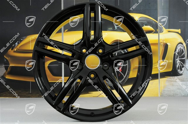 20" Felge Panamera Turbo, 9,5J x 20 ET71, in Schwarz Hochglanz