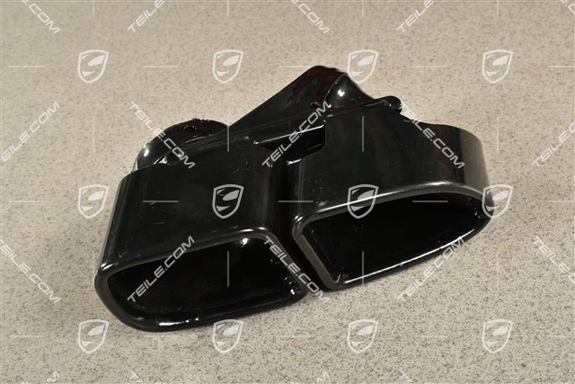 Tail pipe, black, Turbo S, R (painted)