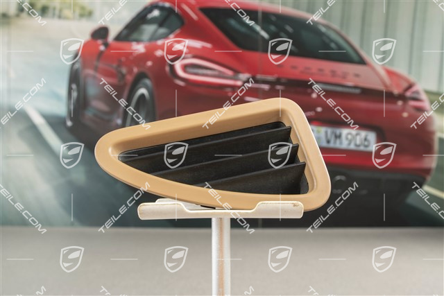 Dashboard side vent / grille / defroster trim, upper, Sand beige, R