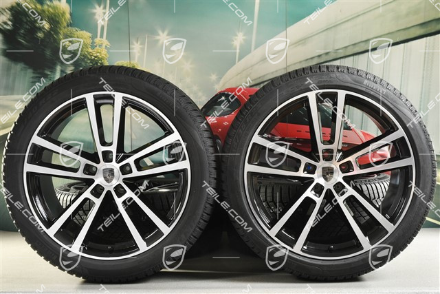 22-inch winter wheel set Sport Design, wheel rims 10J x 22 ET48 +11,5J x 22 ET52 + Pirelli winter tyres 285/40 R22 + 315/35 R22, black high gloss