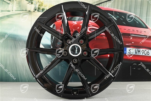 21" Carrera S wheel rim, 11.5J x 21 ET79, black high gloss