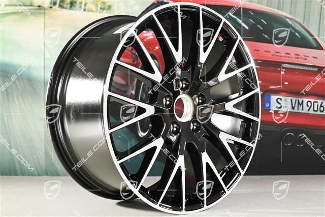 21" Felga Panamera Exclusiv Design, 10,5J x 21 ET71, czarny wysoki połysk