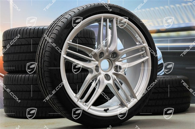 20" SportDesign Sommerräder Satz, Felgen 8,5J x 20 ET51 + 11J x 20 ET70 + NEUE Pirelli P Zero Sommerreifen 245/35 Z20 + 295/30 Z20, ohne RDK-Sensoren