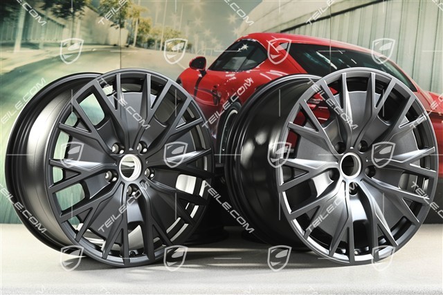 20" Felgensatz Turbo S Aero Design, 9J x 20 ET54 + 11J x 20 ET60, in Anthrazitgrau