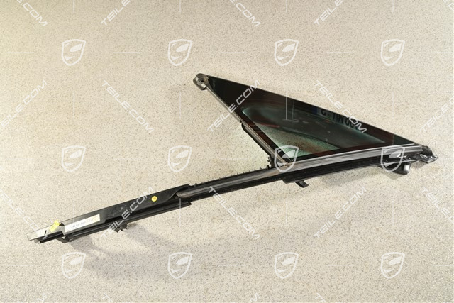 Door / side window, triangular, front, Green heat-insulating glass, L
