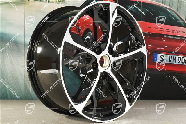 21" Felga Cross Turismo Design 9,5J x 21 ET60, czarny wysoki połysk + frezowana powierzchnia