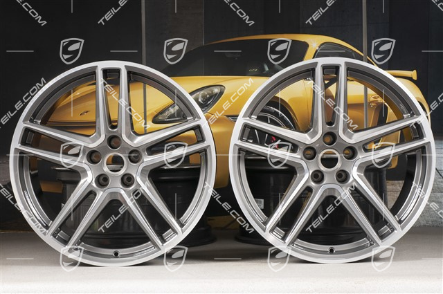 20" Felgensatz "Macan Turbo", 9J x 20 ET26 + 10J x 20 ET19, BORBET, Titan