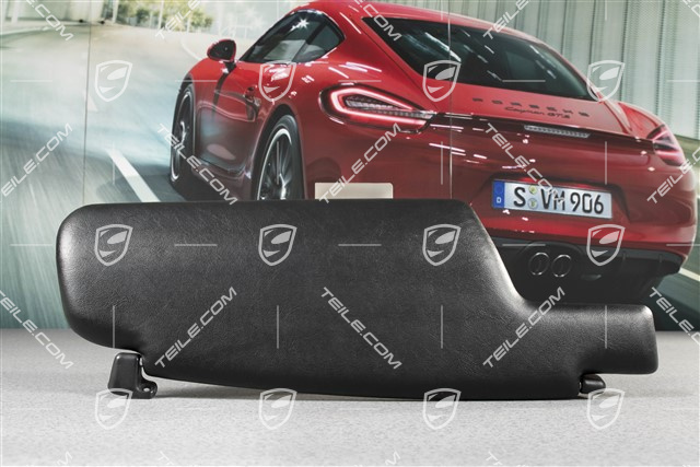 Blenda przeciwsłoneczna, z lusterkiem, Czarna, Cabrio / Targa, L