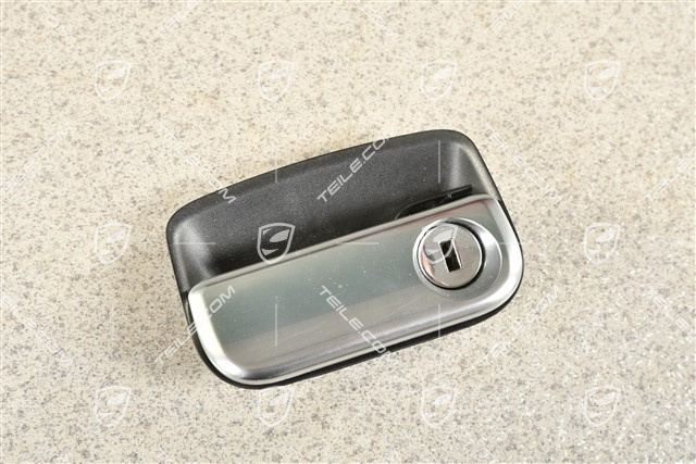 Glove compartment handle with Base plate in Black