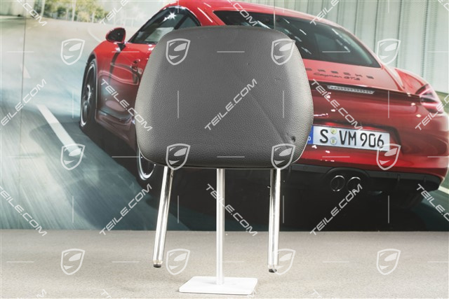 Head rest, rear, Leather, Black, R