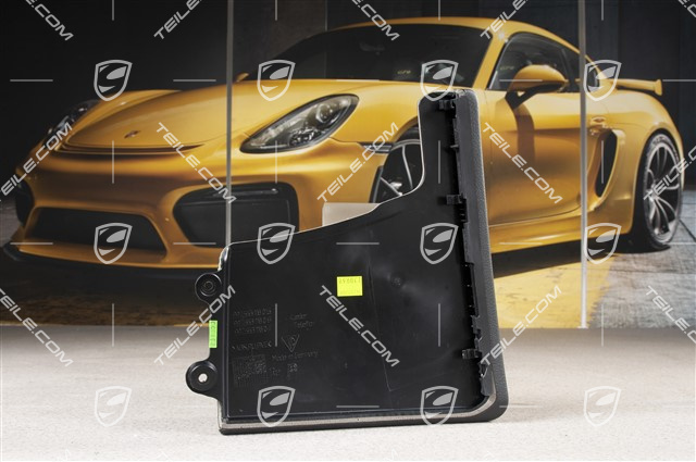 Centre console, Lateral cover, Leatherette, Black, R