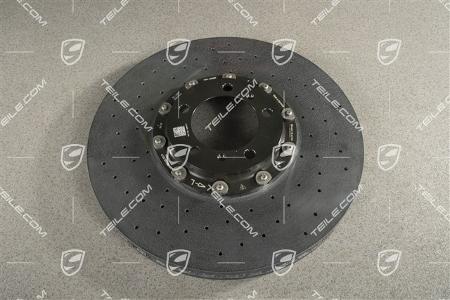 Turbo, PCCB, Ceramic brake disc, front axle,  for black / yellow brake caliper, L