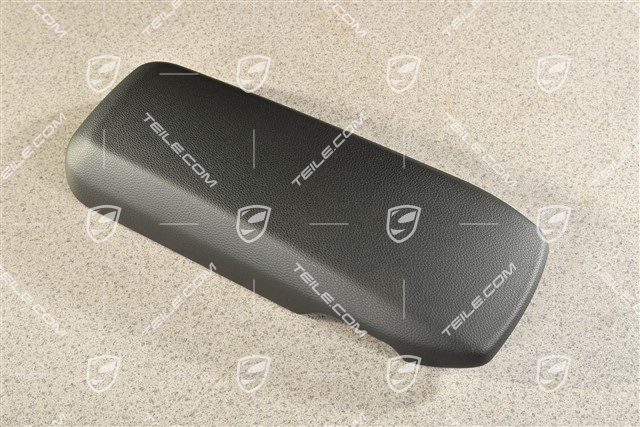 Armrest / tunnel, trim cover, Leatherette / Slush, Black