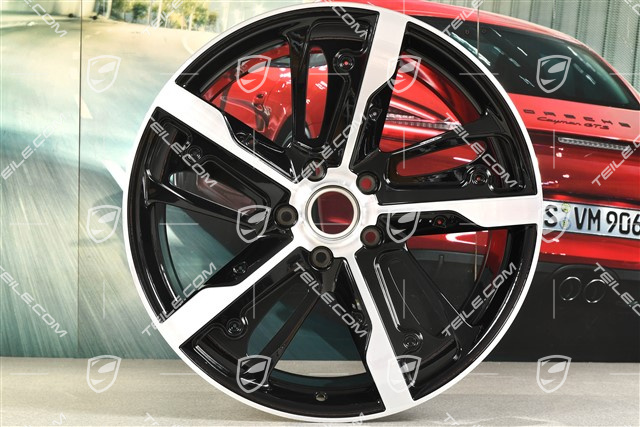 21-inch wheel rim Taycan Exclusive Design, 11,5J x 21 ET66, Carbon version (carbon aeroblades not included), rear, L