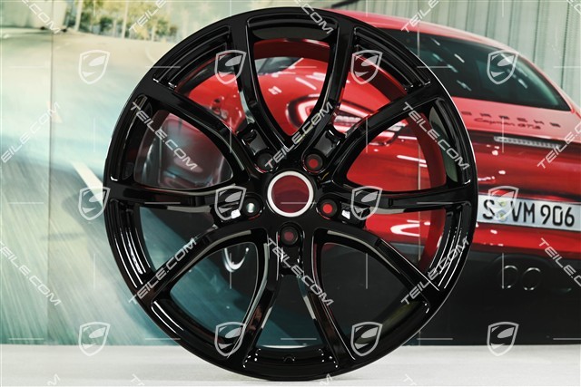 21" Felge Cayenne Exclusive Design, 11J x 21 ET49, schwarz hochglanz