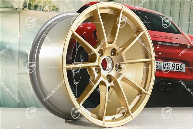 20" "Spyder" / "718 Sport" Felgen Satz, Felgen 8,5J x 20 ET57 + 10,5J x 20 ET47, Aurum Seidenmatt