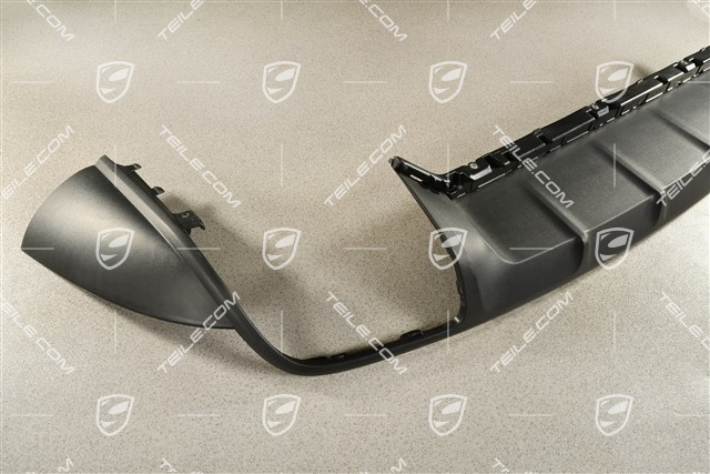 Rear bumper, lower cover / diffuser, without Tow ball, Black matte