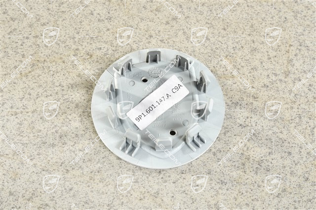 Center cap, concave, coloured crest, White