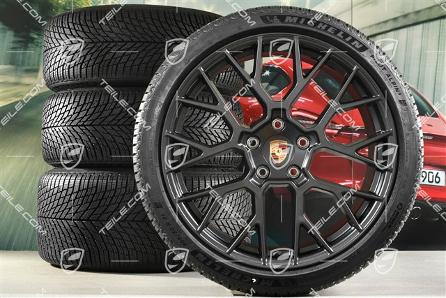 20"+21" RS Spyder Design winter wheel set, wheel rims 8,5J x 20 ET50 + 11J x 21 ET82 + Michelin winter tyres 245/35 R20 + 305/30 R21, with TPMS, Anthracite Grey