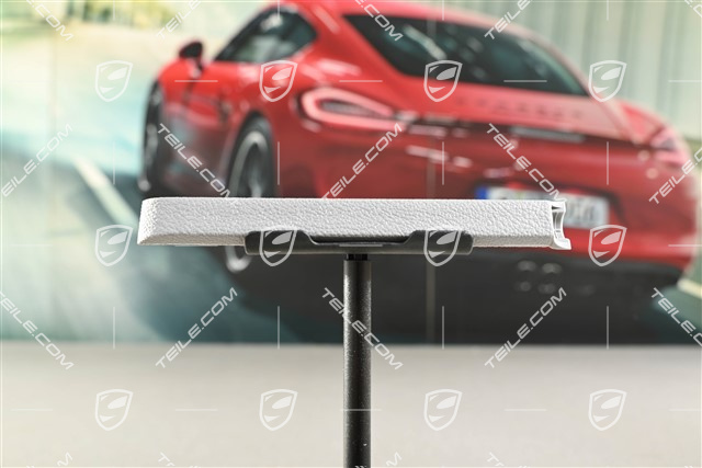 Front seat rail adjuster cover, rear, Steel Grey, R
