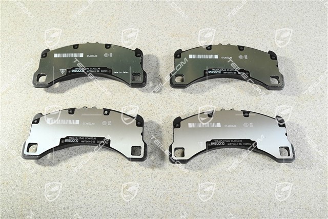 Brake pads, for silver calipers, front axle