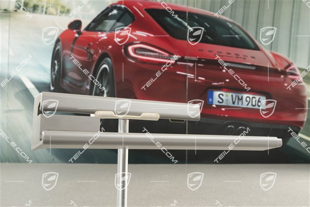 Front seat rail cover, Rear, Platinum grey, R