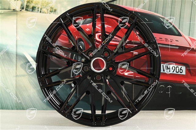 22-inch Macan RS Spyder Design wheel rim, 11J x 22 ET47, black high gloss