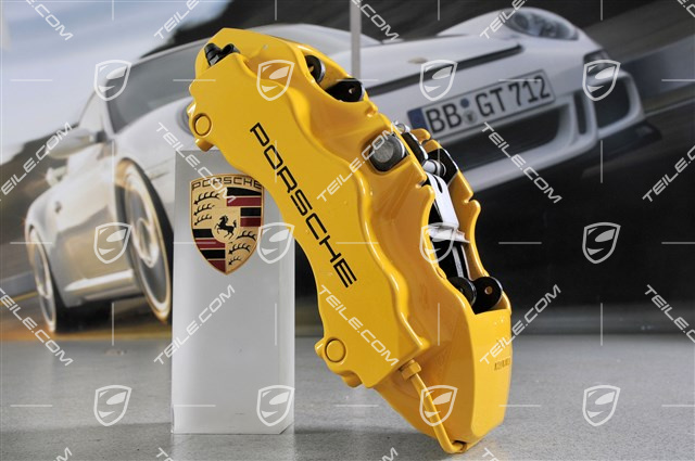 PCCB Zacisk hamulcowy, Turbo, bez klocków, do hamulców ceramicznych, żółty, L