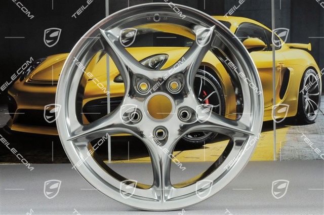 18-inch Carrera wheel rim set, 8J x 18 ET50 + 10J x 18 ET65, polished (shot blasting), Anniversary Edition "40 Years 911"