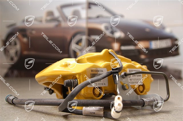 Fixed calliper, PCCB, GT2/GT3, yellow, L