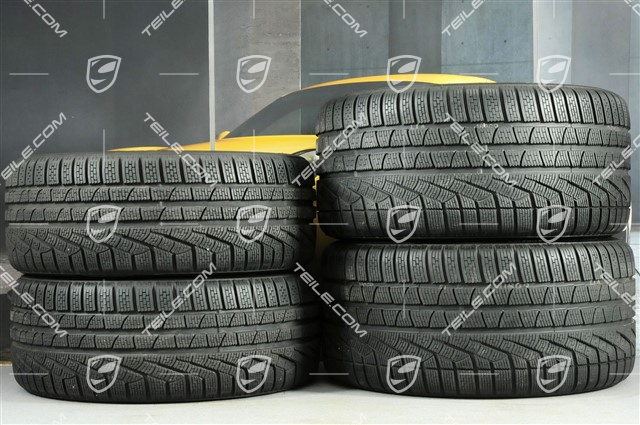 19" Koła zimowe, komplet "Carrera", felgi 8,5J x 19 ET50 + 11J x 19 ET77 + NOWE opony zimowe Pirelli Sottozero II 235/40 R19 + 295/35 R19