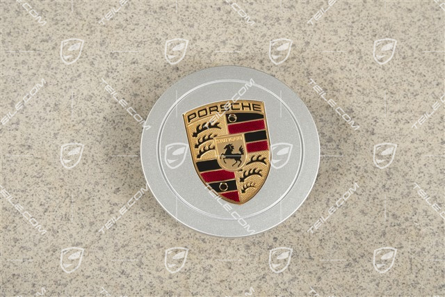 Raddeckel, farbiges Porschewappen
