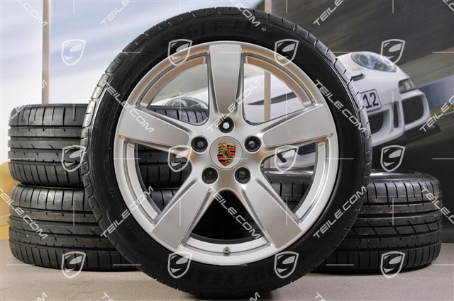 19" Cayman S Sommerräder Satz, 8J x 19 ET57 + 9,5J x 19 ET45, Reifen 235/40 ZR19 + 265/40 ZR19