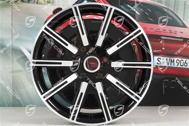20-inch Sport Aero wheel rim set, 9J x 20 ET54 + 11J x 20 ET60, black high gloss + glossy Surface