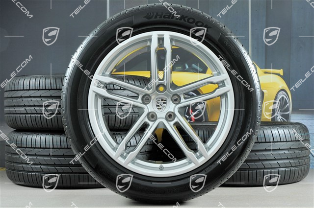 19-inch "Macan Turbo" summer wheels set, rims 8J x 19 ET21 + 9J x 19 ET21, summer tyres Hankook Ventus S1 evo2 235/55 R 19 + 255/50 R 19, with TPMS