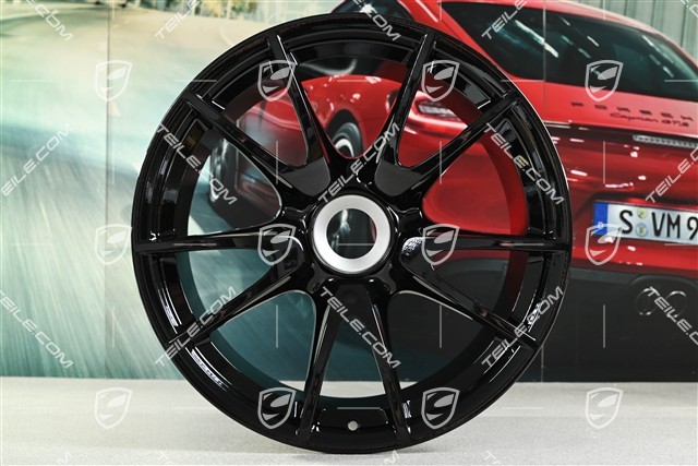 19" Komplet felg GT3 II RS 4.0 / GT2 RS, czarne, przód  9J x 19 ET47+ tył 12J x 19 ET48