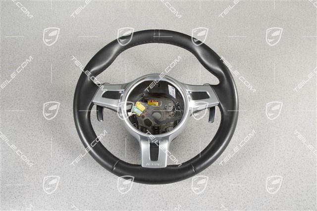 Steering wheel with shifting paddles (PDK) without display, Black