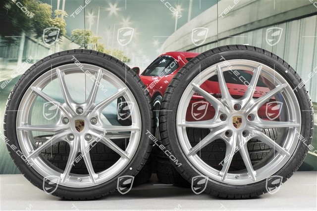 20" koła zimowe, komplet Carrera S (IV), felgi 8,5J x 20 ET49 + 11J x 20 ET56 + opony zimowe Pirelli Sottozero II 245/35 R20 + 295/30 R20