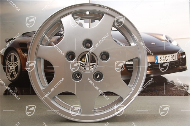 16-inch Design 90 alloy wheel, Carrera 2/4, 6J x 16 ET52,3 16-inch Design 90 alloy wheel, Carrera 2/4, 6J x 16 ET52,3