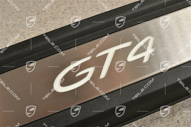 Blende, Einstiegleiste mit Beleuchtung, mit Schriftzug "GT4", L